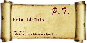 Prix Tóbia névjegykártya